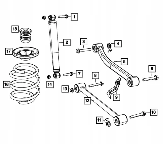 Pare-chocs arrière Jeep Wrangler JL OEM 68572465AA Occasion image 5