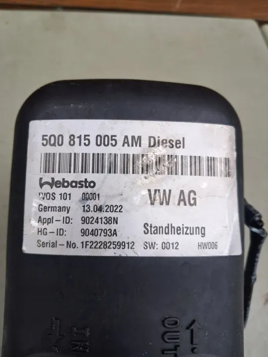 Chauffage stationnaire Webasto Audi Q2 GA OEM 5Q0815005AM image 5