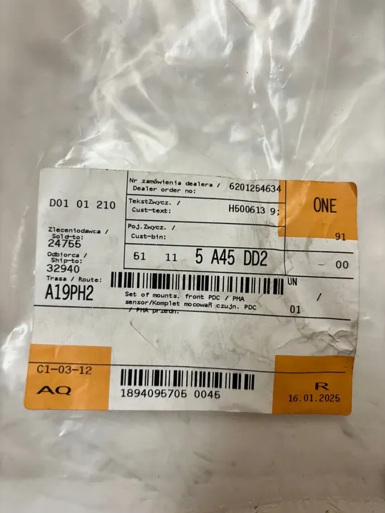 Conjunto de montagem de sensores PDC BMW X3 G01 X4 G02 OEM 51115A45DD2 image 7