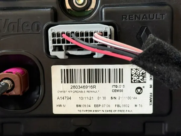 Écran Radio Navigation Renault Zoe 2021 OEM 280346916R image 6