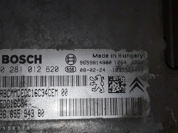 2009 Peugeot Partner ECU 1.6 Diesel 9659614980 image 4