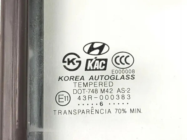 Zijruit OEM 43R000383 Rechts achter Hyundai Sonata V image 3