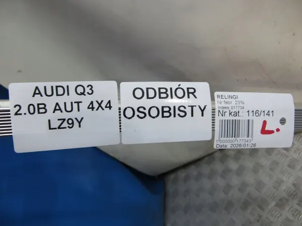 Audi Q3 8U Dachreling links OEM 116/141 image 9