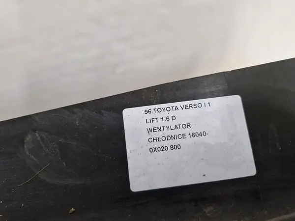 TOYOTA VERSO 1.6 D Kylarrubiner 16040-0X020 image 7