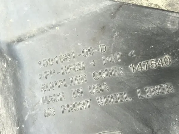 TESLA 3 Front Left Wheel Arch 1081581-00-D image 8