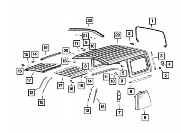 Montage Hard Top Jeep Wrangler JL 68368994AC image 3
