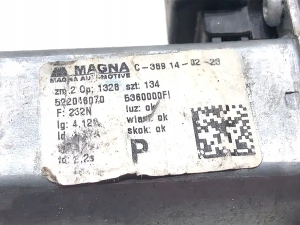 Elevador de vidro dianteiro direito Fiat 500 Hatchback OEM 522046070 image 4