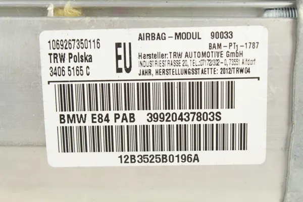 OEM 34065165 Airbag Passageiro para BMW E84 2008-2015 image 4