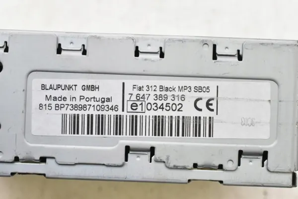 Fiat 500 CD MP3 Radio OEM 7647389316 2008-2015 image 7