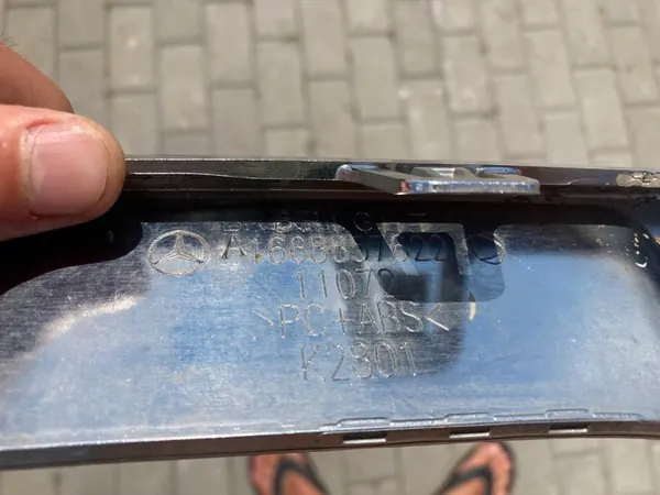 DIFFUSORE POSTERIORE IN CROMO MERCEDES GLE 166 OEM image 8