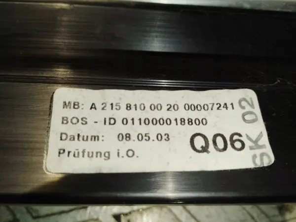Mercedes CL W215 Takaverho OEM A2158100020 image 3