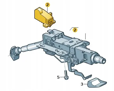 VW ohjauspylvään lukko 3C1419501T OEM image 3