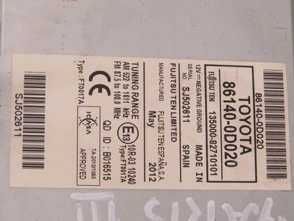 Radio CD Toyota Yaris III OEM 861400D020 image 6
