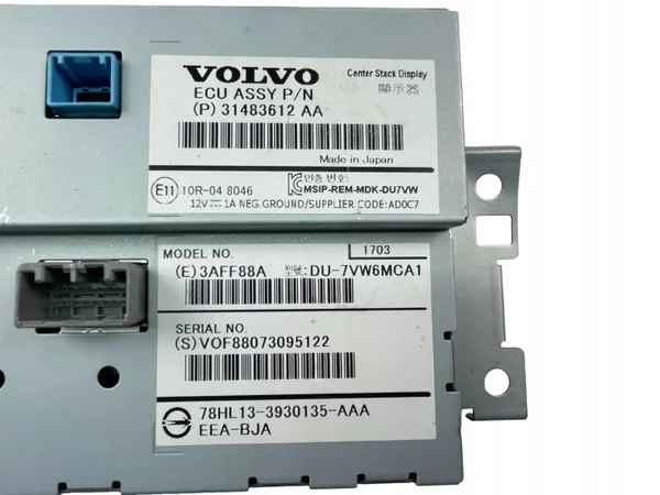 Volvo V60 Navigationsbildschirm OEM 31483612AA Gebraucht image 5