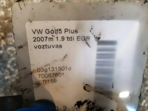 EGR-venttiili OEM 03131501D VW Golf Plus 1.9L image 3