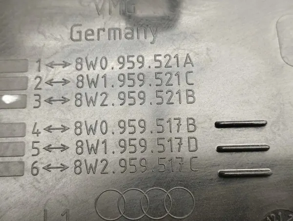 Cache de poignée Audi A4 S4 B9 OEM 8W0959521A image 6