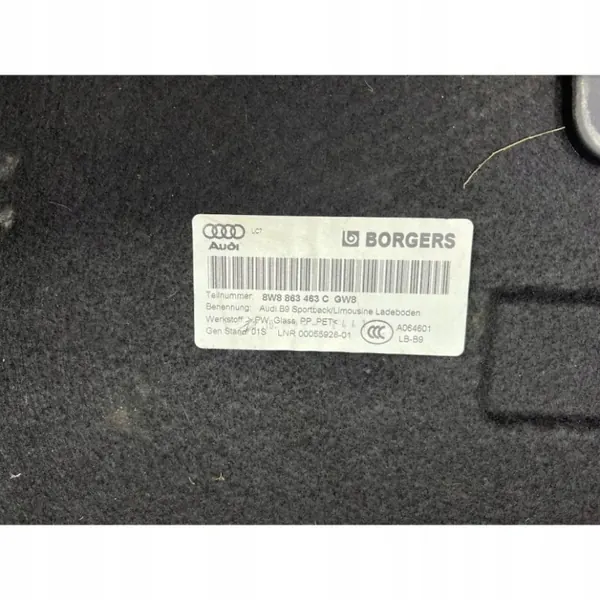 Alfombrilla de maletero Audi A5 F5 OEM 8W8863463C - Negro image 4