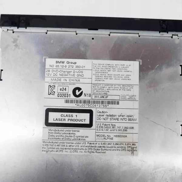 CD-vaihtaja OEM 9272350 BMW 5-sarja F10 4.4L image 6
