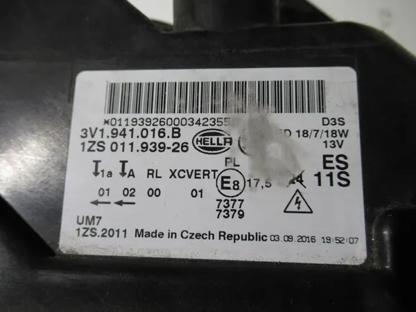 Oikea Xenon LED -ajovalot Skoda Superb III 3V1941016B image 10