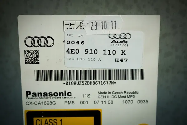 OEM 4E0910110K Mudador CD MP3 para Audi A4 A5 A6 A8 Q5 image 7