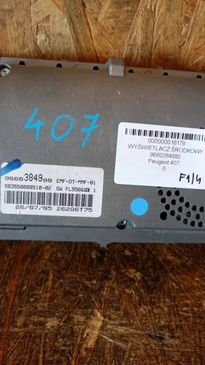 Peugeot 407 04-11 radion navigointinäyttö OEM 9660384980 image 5