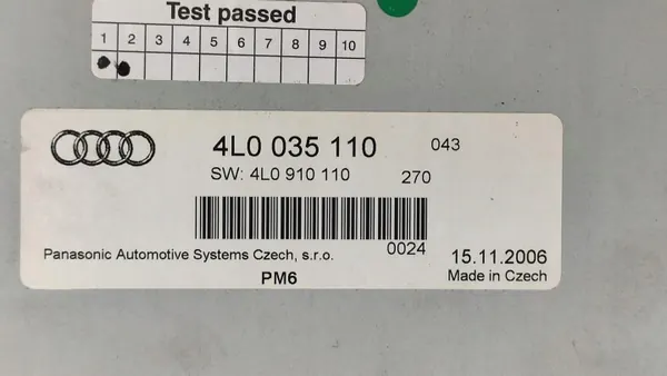 Cambiador CD Audi Q7 4L OEM 4L0035110 - Usado image 5