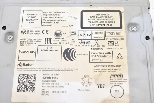 Radio Navi SD Lukija OEM 5Q0035840C Skoda Octaviaan image 5