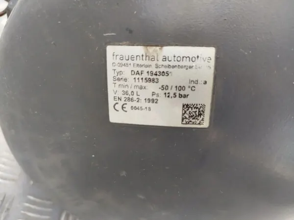 Tanque de ar OEM 1943051 para DAF XF 106 - Usado image 4