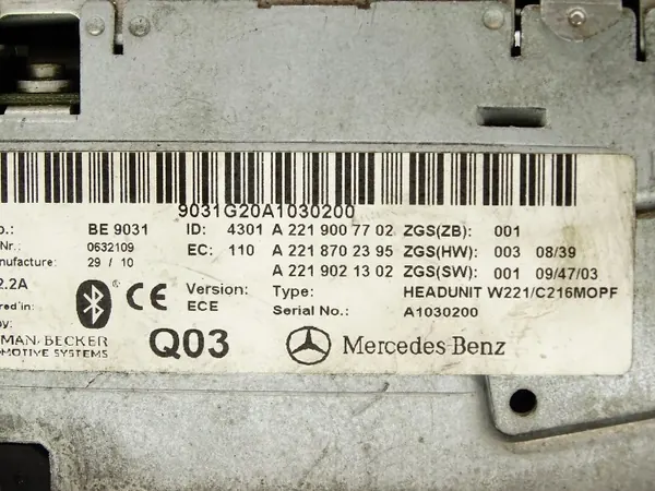 OEM A2219007702 Leitor CD para Mercedes S W221 image 5