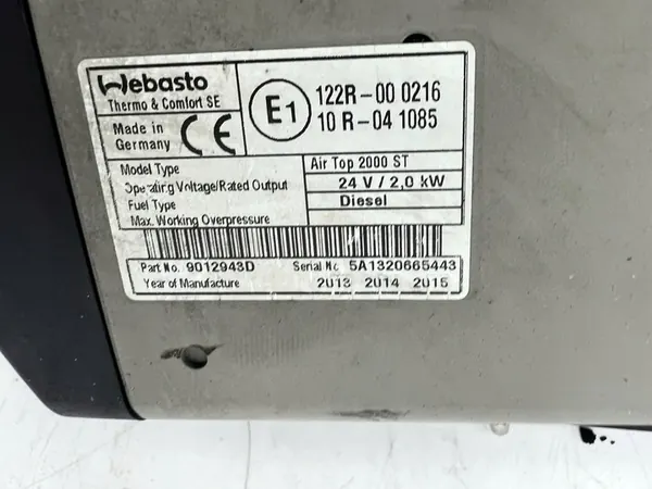 Webasto Air Top 2000ST Parking Heater image 4