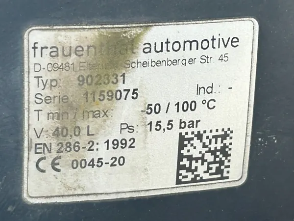 40L lufttank OEM A0054322901 för Mercedes Actros MP4 image 5