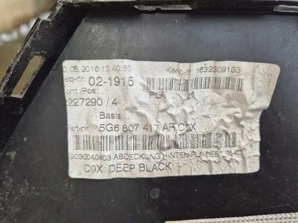 VW Golf 7 VII HB 13- paraurti posteriore 5G6 LC9X image 8
