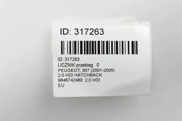 Instrumentpanel Peugeot 307 2.0 HDI OEM 9646742480 image 6