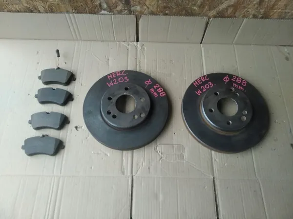 OEM TARCZE HAMULCOWE PRZÓD + KLOCKI MERCEDES W203 288mm image 2