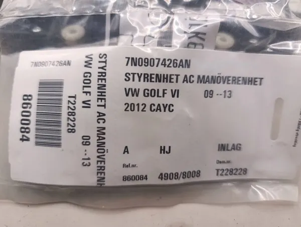 Panneau clim VW Tiguan Passat 7N0907426AN image 4