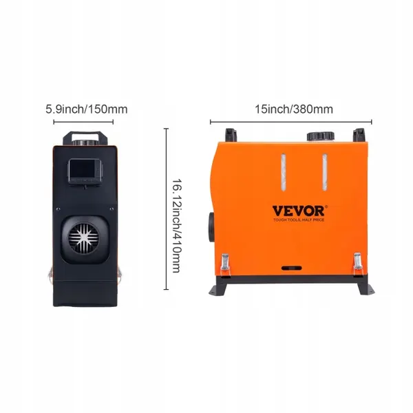 Vevor 5kW dieselstandkachel met LCD en afstandsbediening ZCJRQLS12V5KWQ0W3V9 image 3