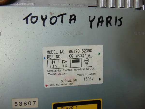 Radio CD d'origine OEM 86120-52390 pour Toyota Yaris I image 4