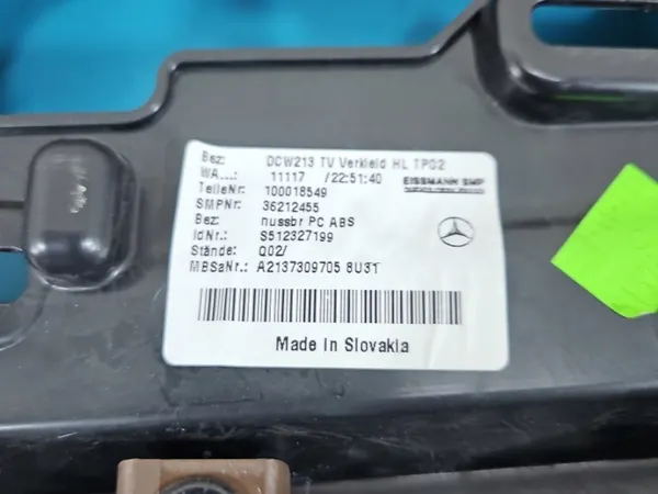 Garniture Portière Arrière Gauche OEM A2137601700 Mercedes W213 image 4
