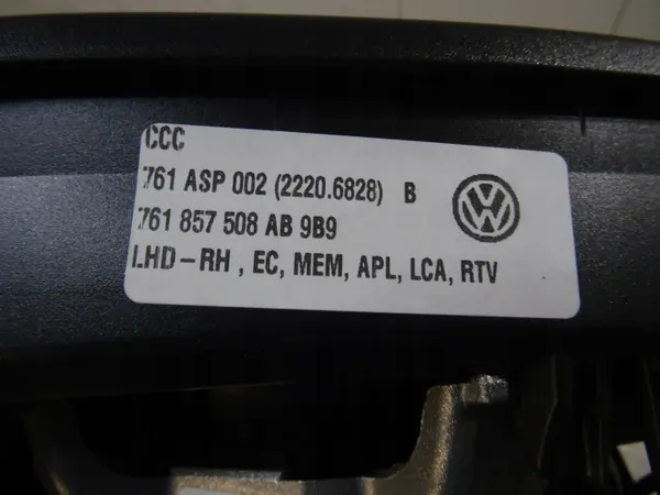Rétroviseur droit VW Touareg 761857508AB avec caméra image 8