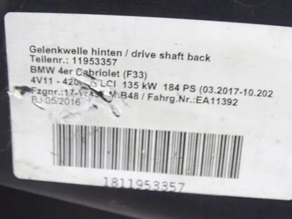 Cuna Trasera OEM 6851658 para BMW Serie 3 GT F34 image 5