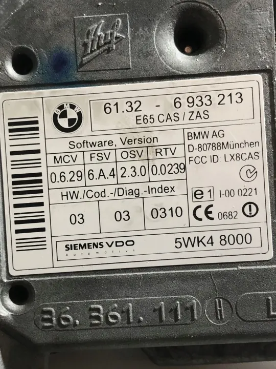 Clé de contact OEM 6933213 pour BMW E65 4.0 D 258 ch image 4