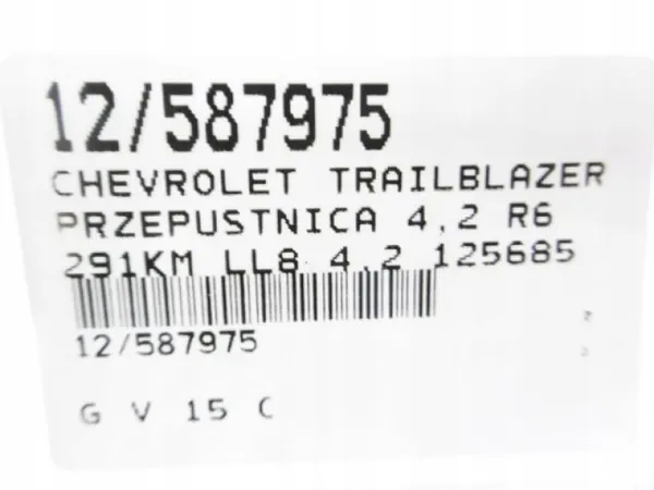 Drosselklappe CHEVROLET TRAILBLAZER OEM 12568580 image 3