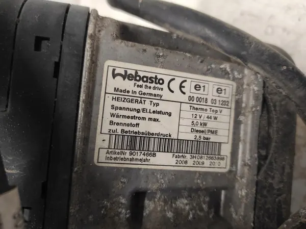 Webasto Thermo Top V bijverwarming OEM 9017466B image 6