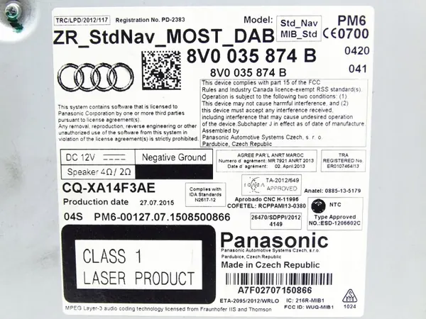 SD-Kartenleser MMI Audi A3 8V 8V0035874B image 4
