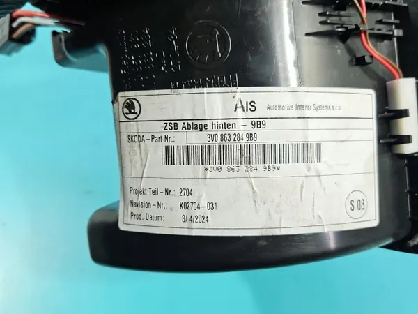 Cendrier Tunnel OEM 3V0863284 pour Skoda Superb III image 6