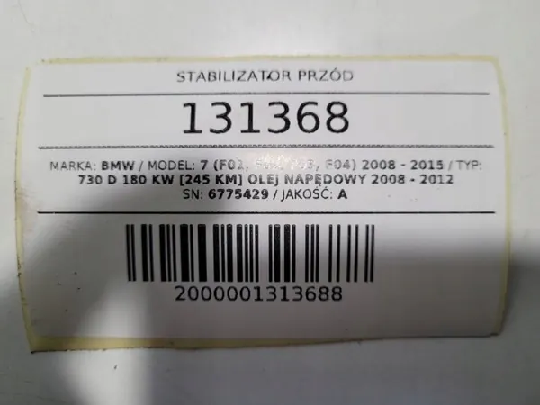 OEM 6775429 Framstabilisator för BMW 7 F01 F02 image 10