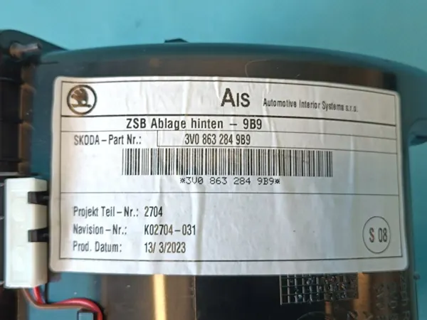 Cendrier OEM 3V0863284 pour Skoda Superb 3 Kombi 2.0TDI image 8