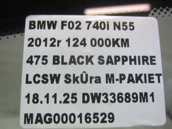 BMW 7 F02 Bak Höger Fast Glas OEM 51357177850 image 8