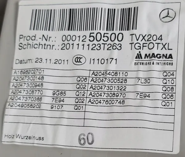 Linker Achterdeur Bekleding Mercedes GLK X204 image 7