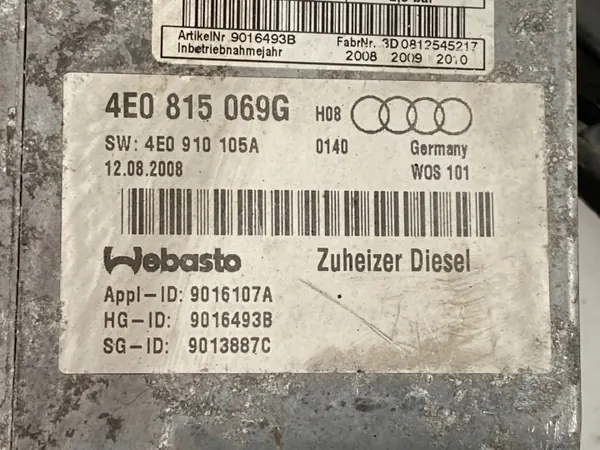 Aquecedor Webasto OEM 4E0815069G para Audi A8 D3 4.2L image 8